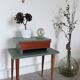 Vintage bedside table from the 1950s in a Scandinavian style revisited in green