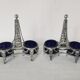Paire de salerons en argent massif