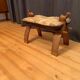 Tabouret en peau de chameau années 1960