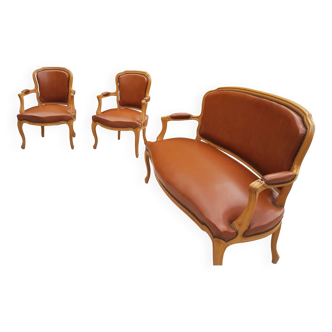 set of two armchairs and a bench