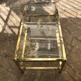 Gold metal coffee table