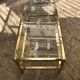 Gold metal coffee table