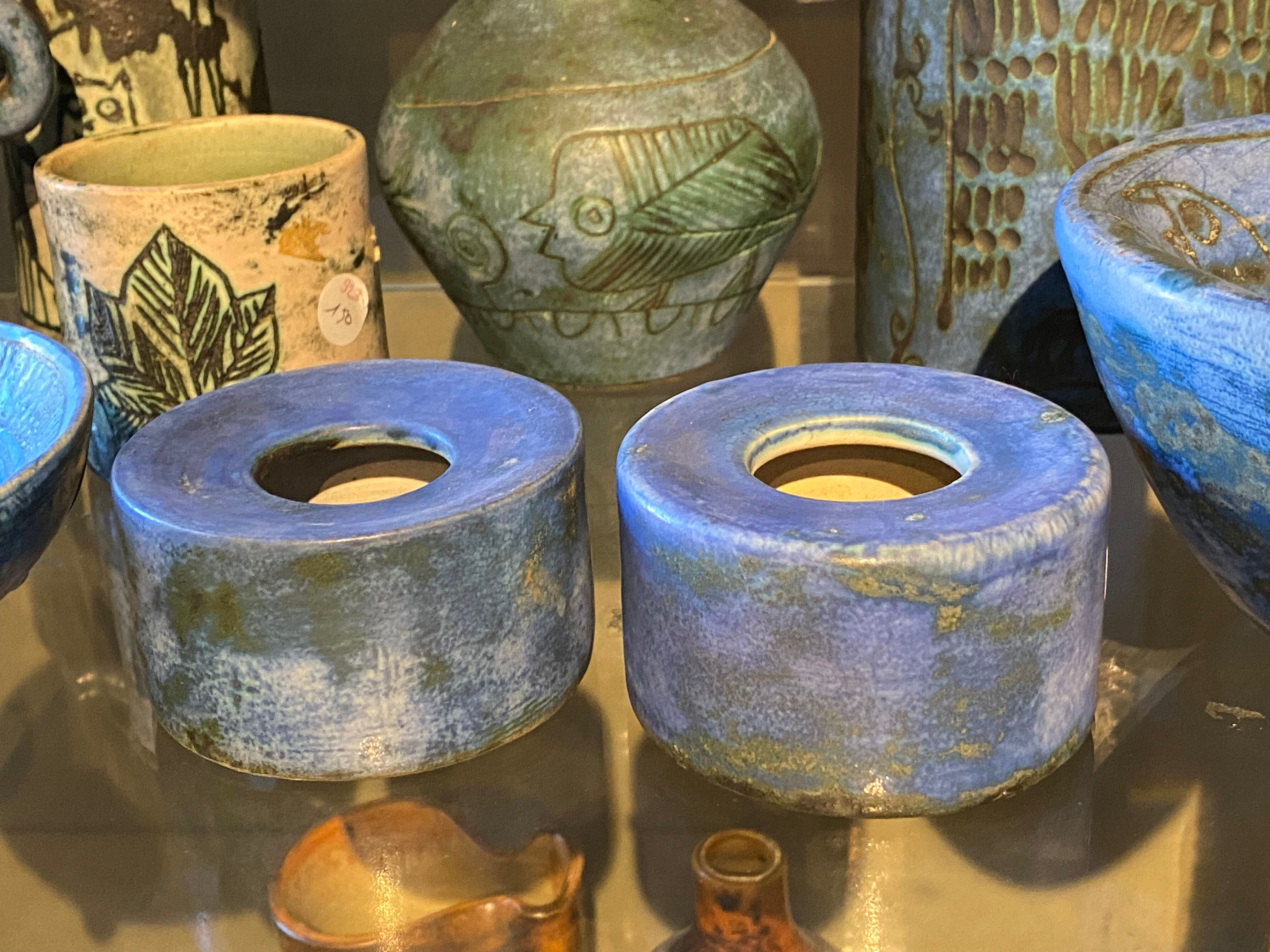 2 ceramic chandeliers by Jacques Blin