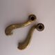 Set of 10 pairs of solid brass door handles – antique style / classic