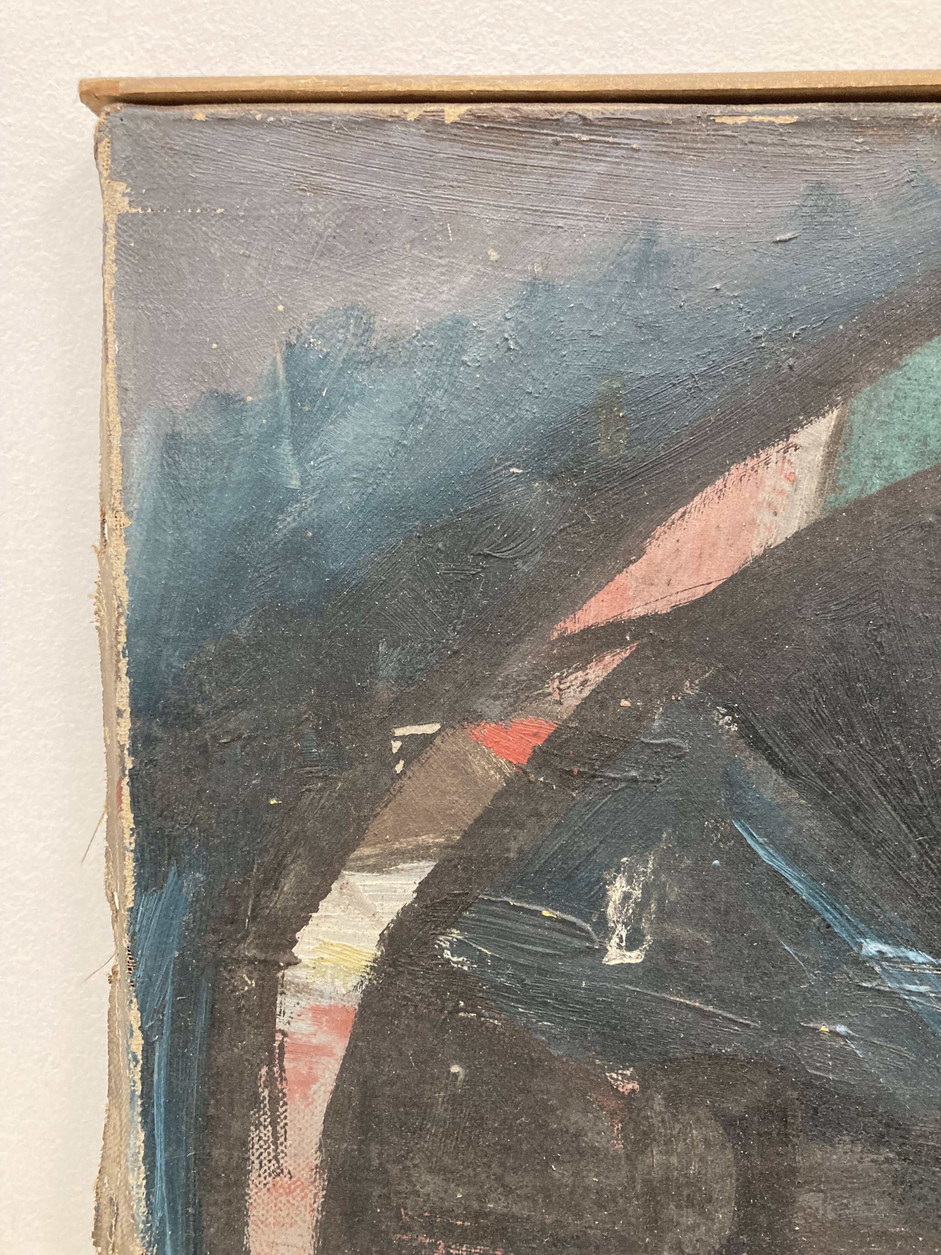 Oil on canvas vintage