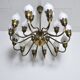 Fog & Mørup 18-Arm Brass and Opaline Glass Tulip Chandelier