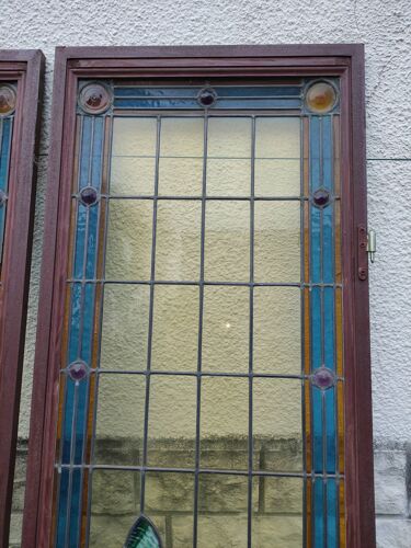 Pair of stained glass windows 1930