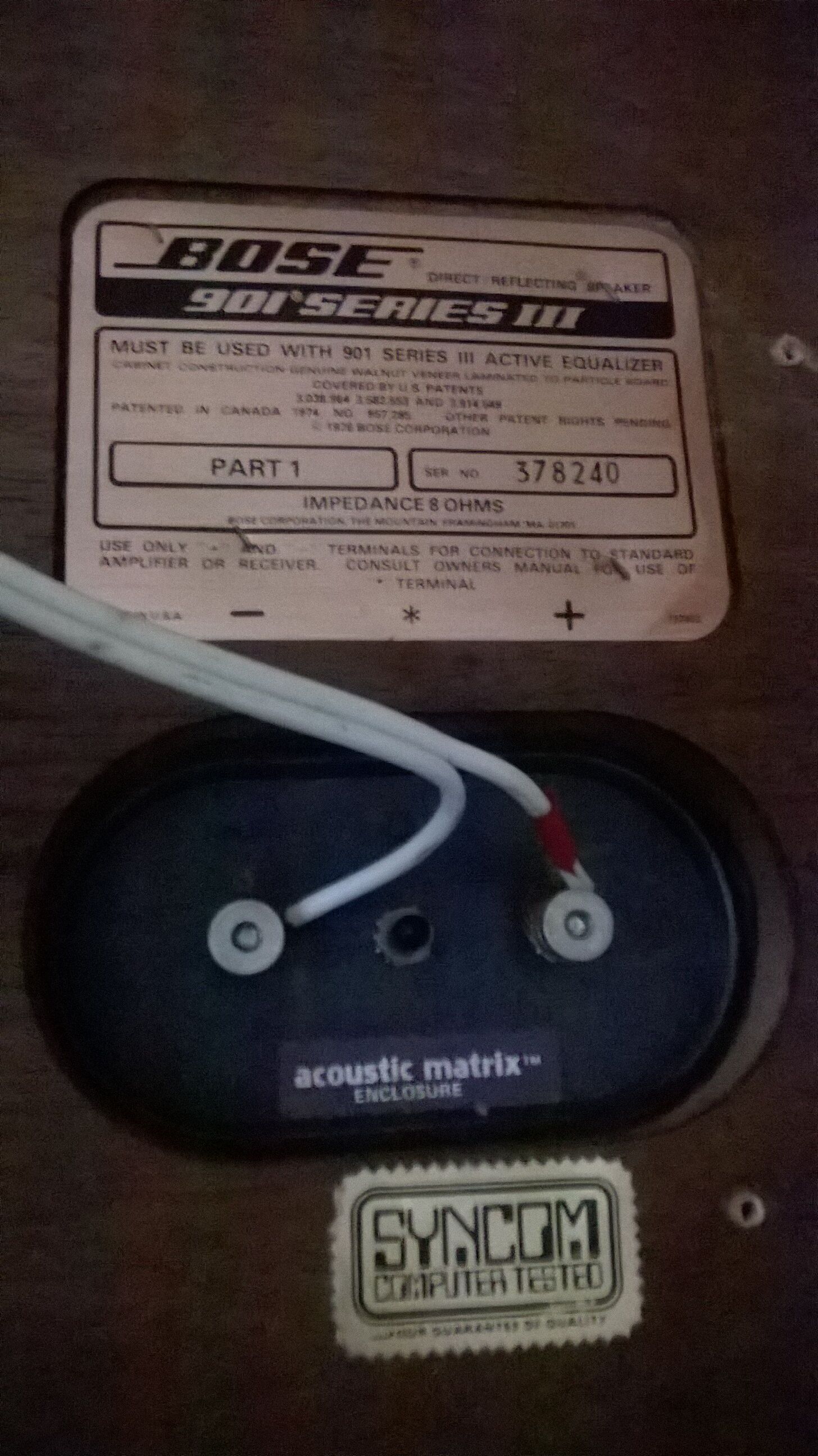 Pair of speakers Bose 901 series 3