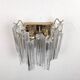 Brass and Murano wall light by Venini by Novaresi