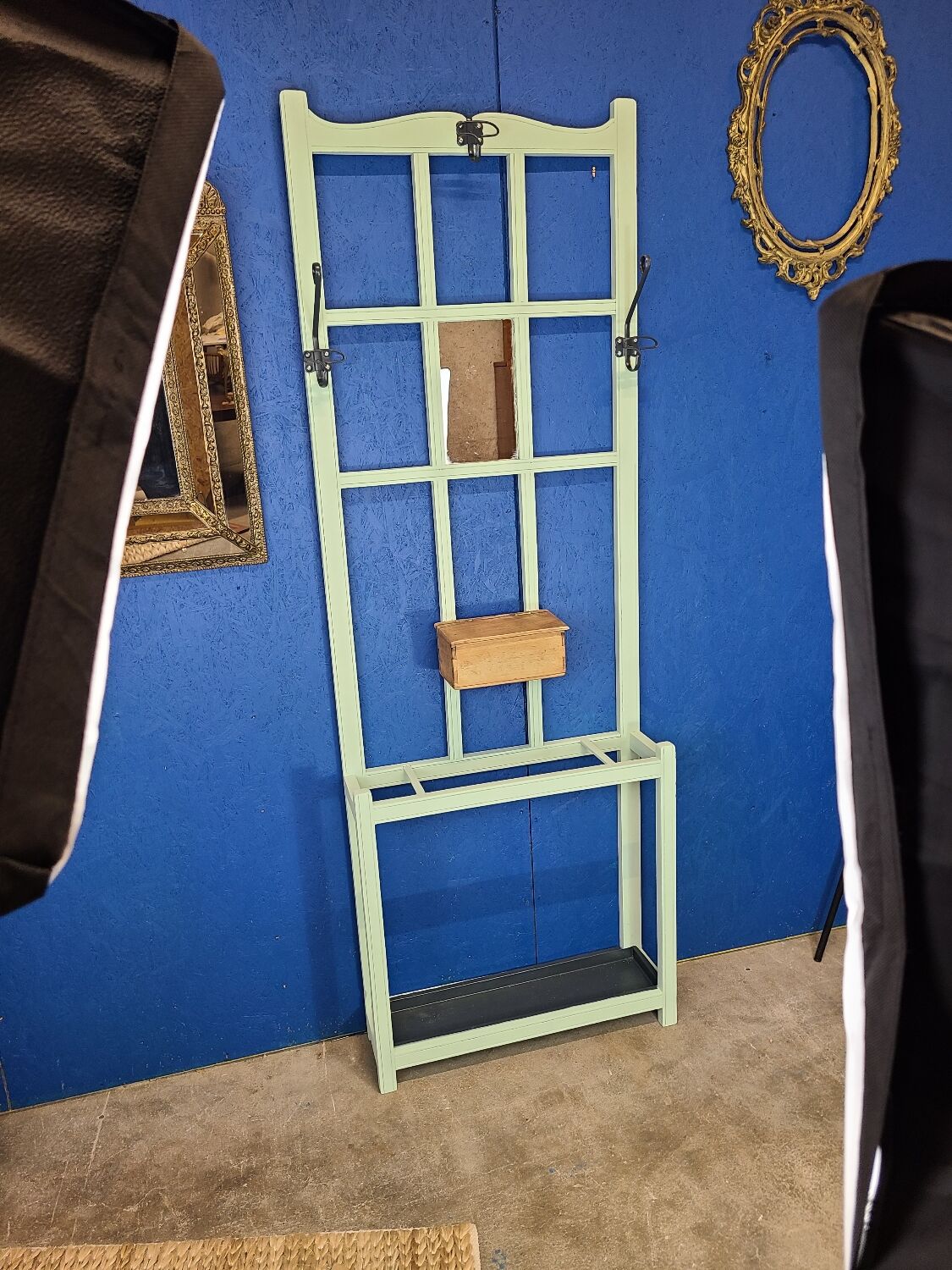 Restored 1950s coat rack