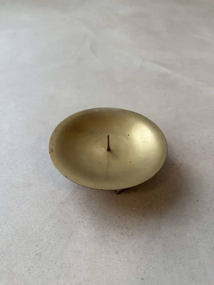 Brass tripod floor chandelier from the 1960s.