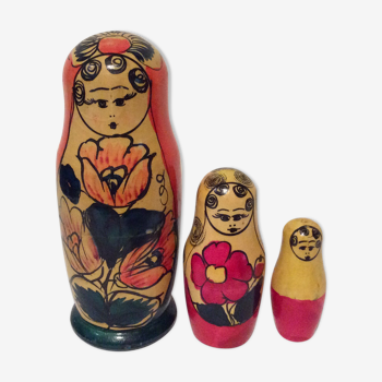 Vintage ancient Russian Matriochka dolls