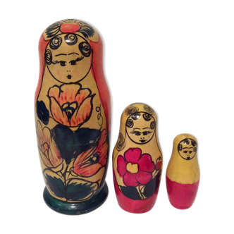 Vintage ancient Russian Matriochka dolls