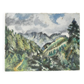 Mountain painting, peak of l'étale, Haute Savoie, Annecy, 1947