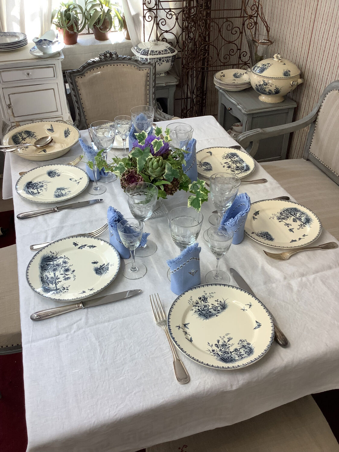 Old hollow dish made in france digoin Sarreguemines