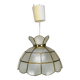 Vintage 60s mother-of-pearl and brass pendant light