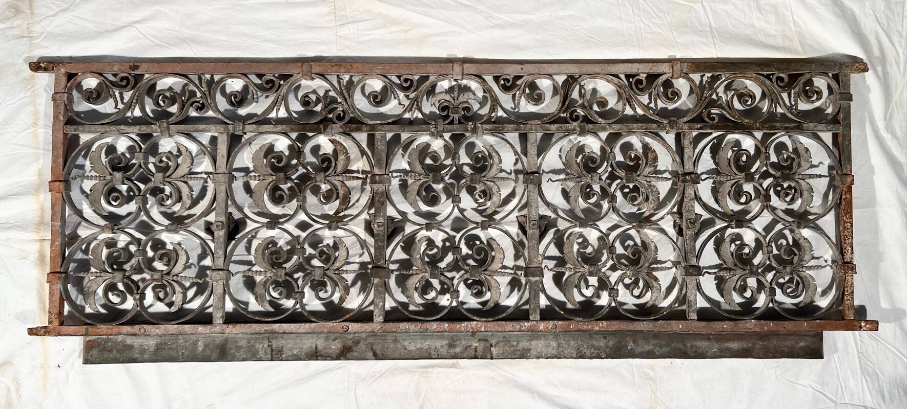17th century wrought iron railing, balcony barrier railing