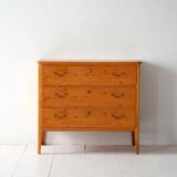 Vintage Scandinavian Birch Burl Chest of Drawers