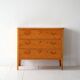 Commode vintage scandinave en loupe de bouleau