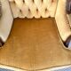Shepherdess armchair velvet yellow mustard padded vintage