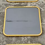Set of 6 brass mirrors 70s