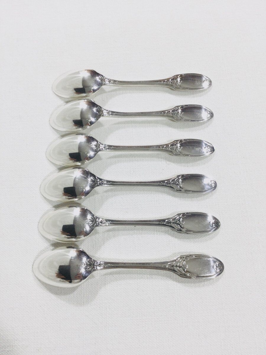 6 mocha spoons Christofle