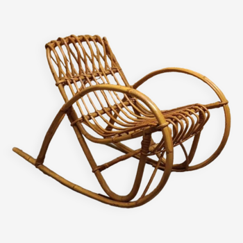 Children's rattan rocking chair