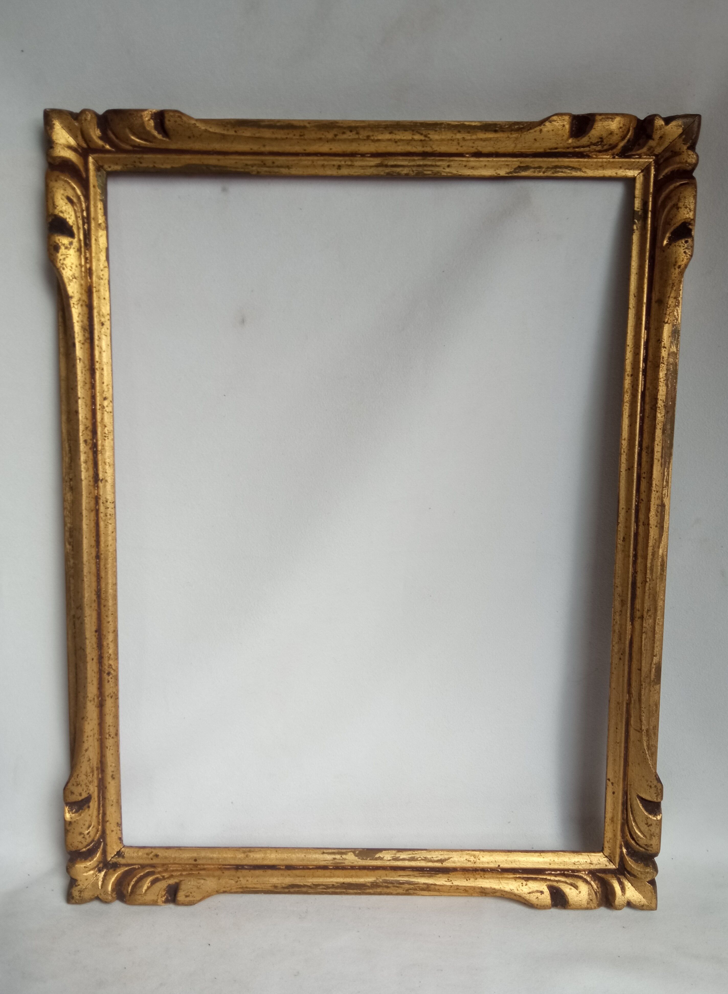 Pair of Montparnasse frames in gilded wood with circa 1960 leaf - 40 x 30 cm