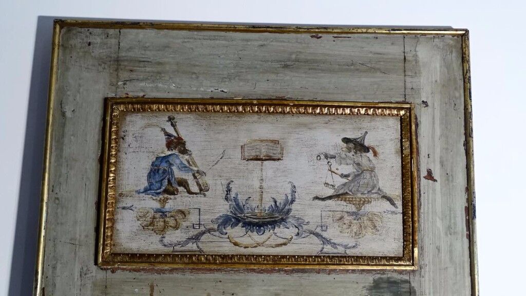 Trumeau de cheminée de style directoire décor au chinois