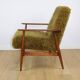 Armchair 'Lis', 1970s brown vintage khaki / olive long hair Rudy boucle design Henryk Lis - 2 pieces available