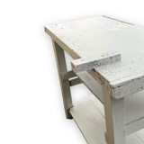 Établi bleu en bois
