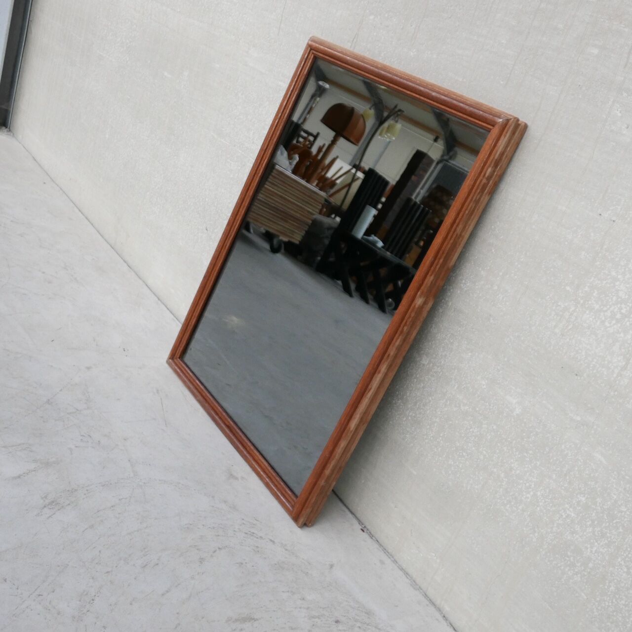 Mid-Century Oak Dutch Mirrors 67x92cm