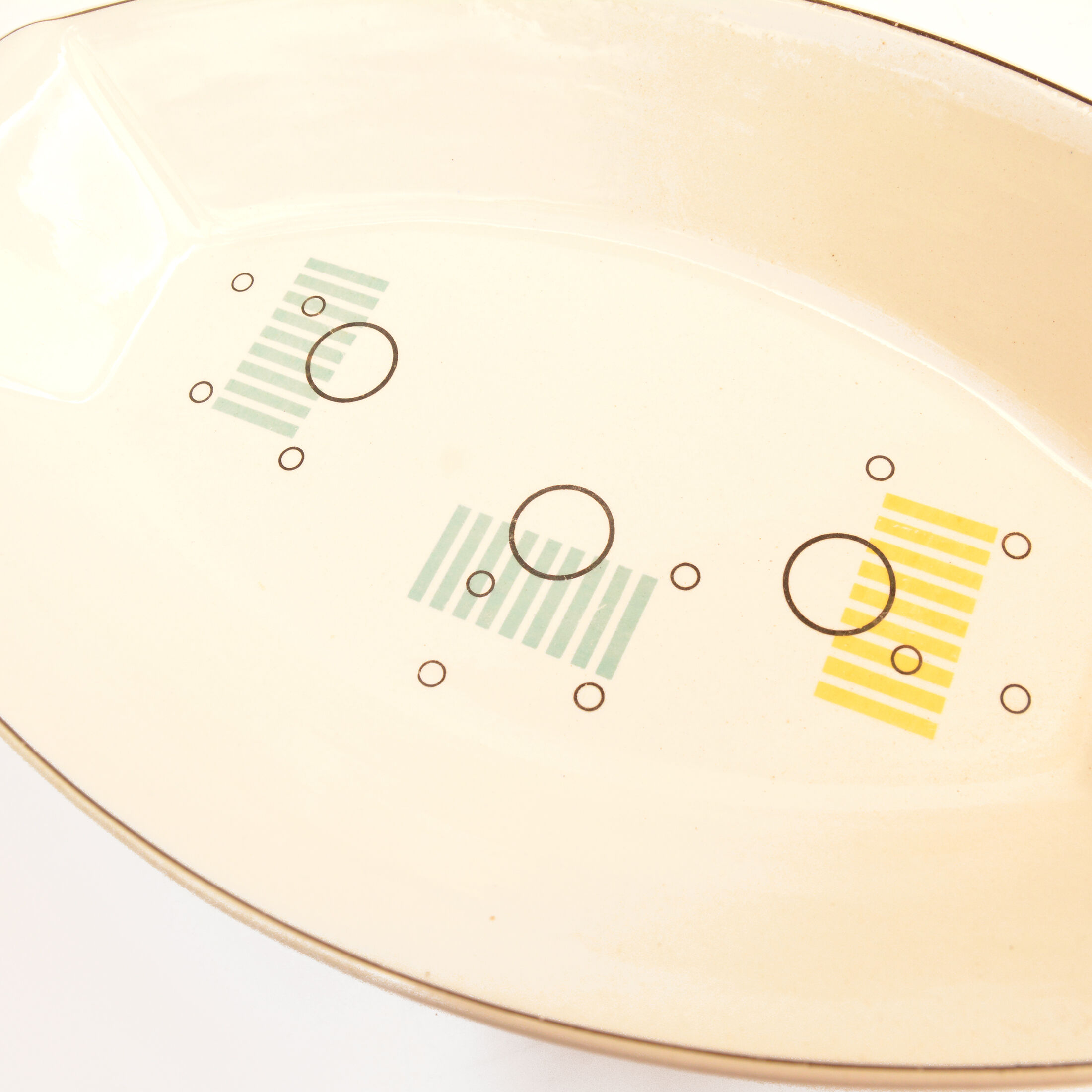 1950s opart, platter, bowl VEB Steingutwerk Torgau, Germany