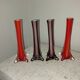 Série de 4 vases verre soufflé années 50 vintage