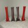 Series of 4 vintage 50s blown glass vases