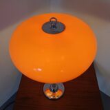 Italian orange plastic and chrome table lamp, 1960s