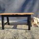 Bicolour coffee table in solid oak with 19th-century legs • Unique piece "Raw"