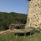 Banc de jardin ancien arrondi