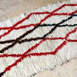 Small vintage beni ouarain rug