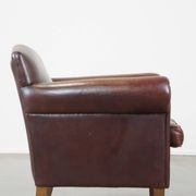 Cleanly finished sheepskin armchair made of sheepskin