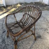 Vintage rattan armchair