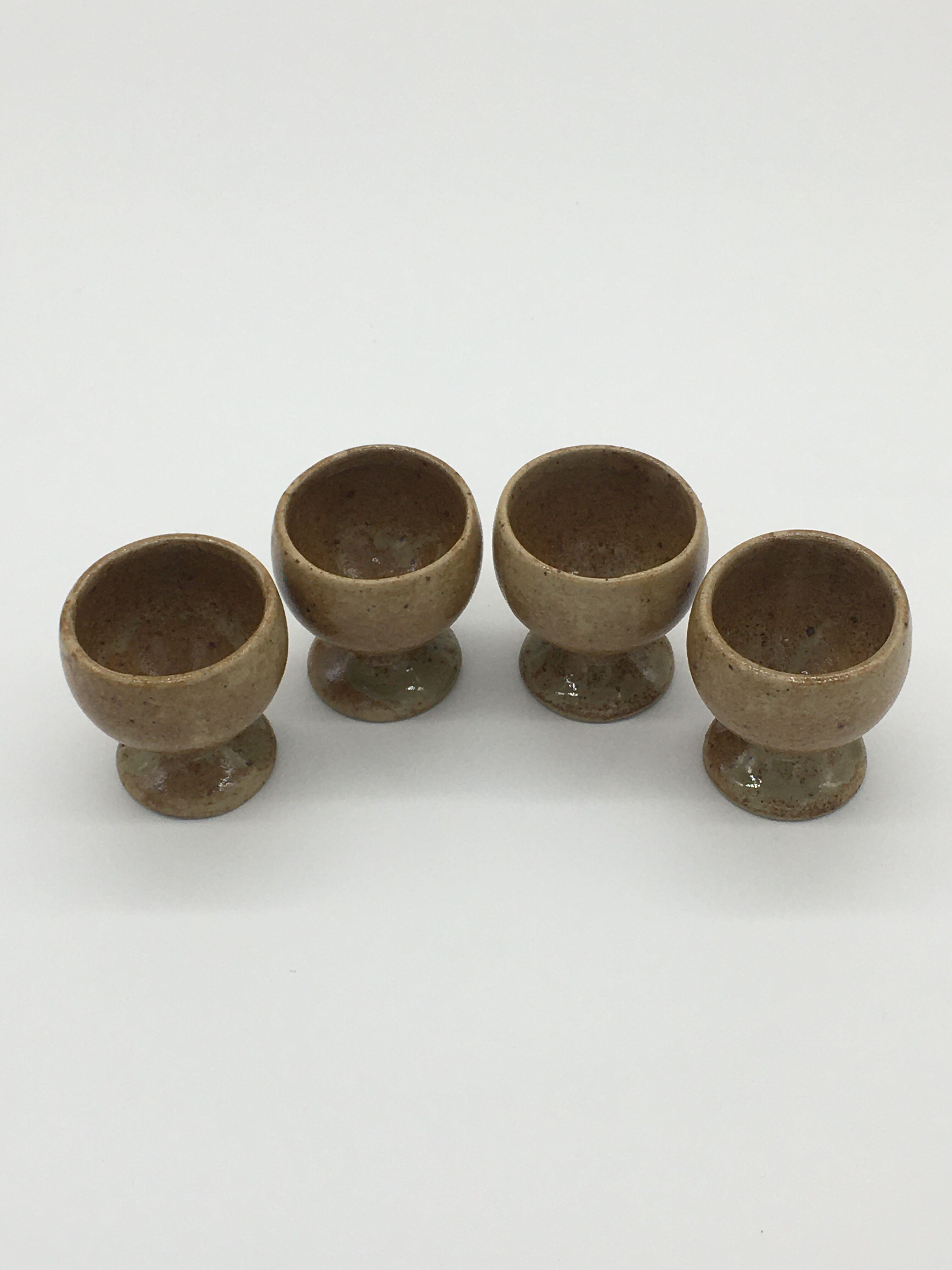 Lot de 4 coquetiers en grès