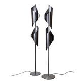 Pair of Space Age Stainless Steel Street Lights - 70s