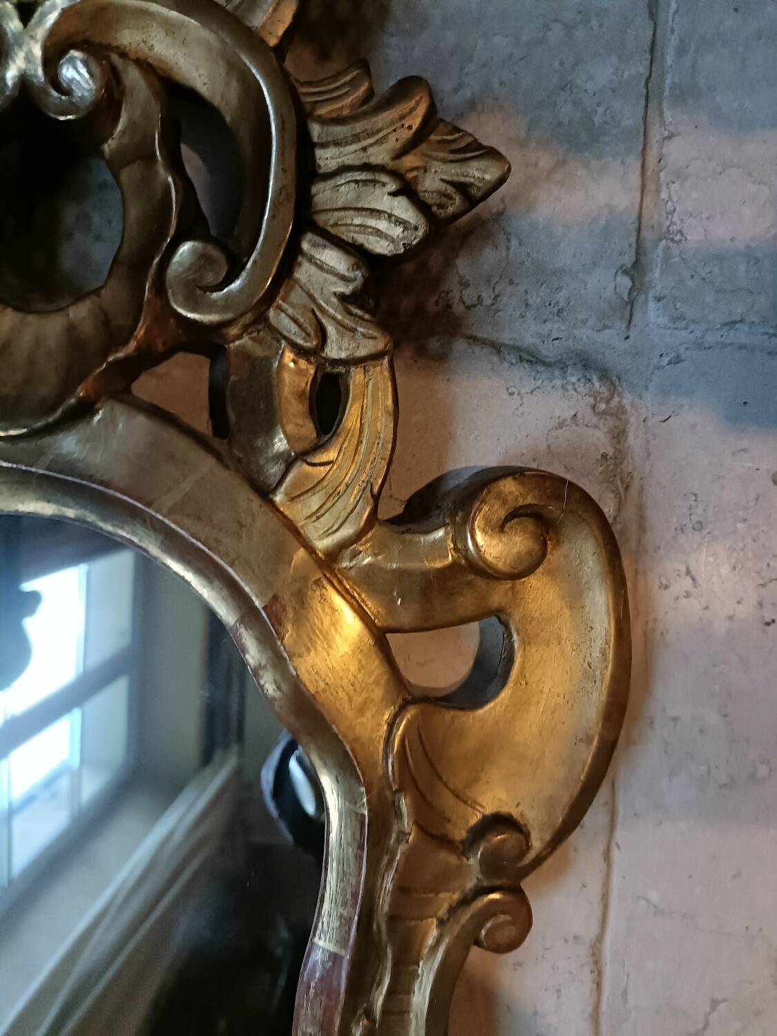 Pair of Italian gilded wood mirrors