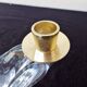 Vintage signed Schneider glass candleholder