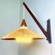 Wood And Sisal Wall Lamp By E.R. Nele For Temde Leuchten, Germany/Switzerland 1960S