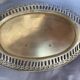 Large antique silver-plated metal bread basket