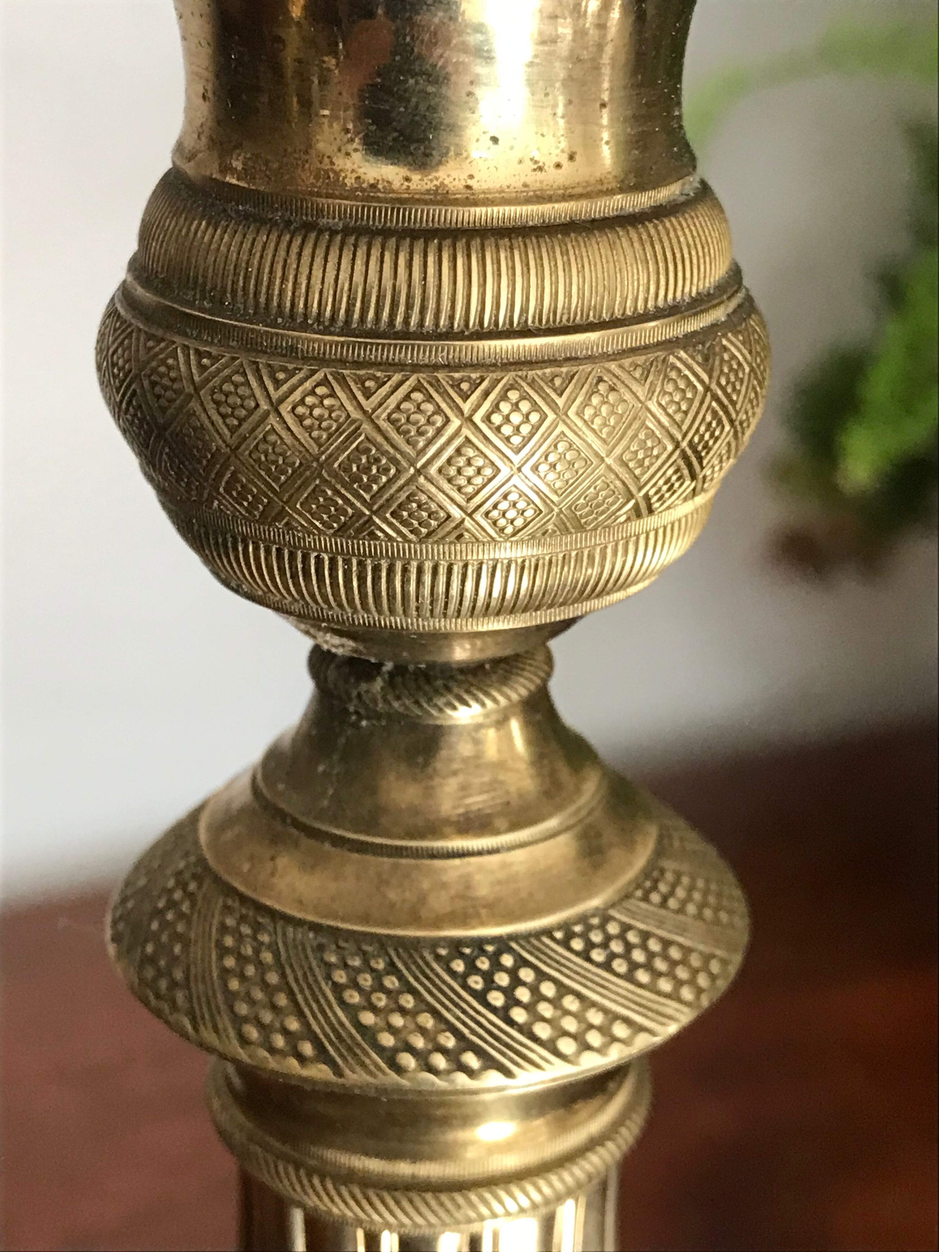 Pair of candle holders XIXeme