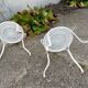 Garden furniture 4 places wrought iron old vintage xxeme