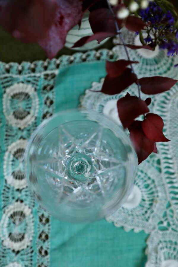 5 verres à vin rouge en cristal Saint Louis